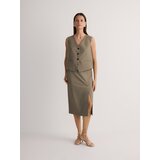 Reserved - Suknja s prorezom - zelena | shoptok.hr