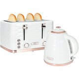 HOMCOM Komplet grelnika vode in opekača kruha (plastika, jeklo) 24,1 D x 19,5 Š x 23,2 V cm, kremno bela, (5000242344) | Shoptok.si