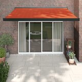 vidaXL Zložljiva tenda oranžna in rjava 3x2,5 m blago in aluminij Cene