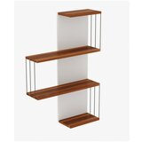 Kalune Design Bela/naravna večnivojska polica v borovem dekorju 64 cm Cambel – Cene