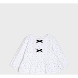Sinsay Pamučna bluza na točkice s ukrasnim mašnama | shoptok.hr