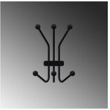 WALLXPERT metalna zidna kuka crna boja ant | ePonuda.com