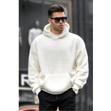 Madmext Ecru Plush Men's Hooded Sweatshirt 6050 Cene