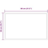  LED kupaonsko ogledalo s ogledalom *Transparent*an 80 x 50 cm | shoptok.hr
