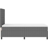 Postelja s škatlastim vzmetenjem z vzmetnico Svetlo siva 90x200 cm Žametna tkanina, (22083031) | Shoptok.si
