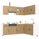  11-dijelni set kuhinjskih ormarića Kalmar konstruiranog drva | shoptok.hr