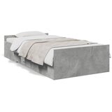  Okvir kreveta s ladicama siva boja betona 75x190 cm drveni | shoptok.hr