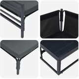  Sjedeća garnitura za vrt s jastukom 10 pcs Crna Čelik | shoptok.hr