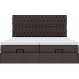 vidaXL Otomanski posteljni okvir z vzmetnicami rjav 180x200 cm blago, (21610149) | Shoptok.si