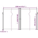  Zložljiva stranska tenda rdeča 220x600 cm | Shoptok.si