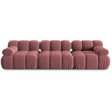 Micadoni Home rožnata žametna sedežna garnitura 282 cm bellis – Cene
