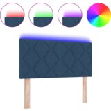 PLAVO LED uzglavlje s dizajnom dijamantnih blokova 100 cm tkanina | shoptok.hr