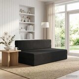 SOFA na razvlačenje Crna 152 x 86,5 x 60 cm Tkanina Cijene