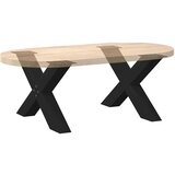  Noge za klubsko mizico v obliki črke X, 2 kosa, črne, 70 x (42-43) cm, jeklo, (22123843) | Shoptok.si