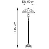  Endon 63972 - Stojeća lampa Tiffany BROOKLYN 2xE27/60W/230V, prečnik 50 cm | Eponuda.com