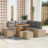  Vrtna sedežna garnitura z blazino 8 pcs Bež Poly ratan, (5000154873) | Shoptok.si