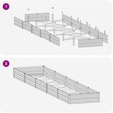 Povišeni vrtni krevet Siva 400 x 80 x 24 cm | shoptok.hr