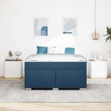  Krevetna konstrukcija s madracem Plava 160 x 200 cm tkanina | shoptok.hr