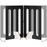  Preklopna ogradica za kućne ljubimce 4 pcs Crni Hrast | shoptok.hr