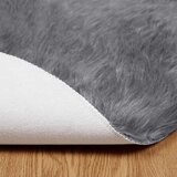  Tepih od umjetne ovčje kože TAFALLA Antracit Ø 160 cm Poliester | shoptok.hr