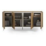 Marckeric Komoda v hrastovem dekorju v naravni barvi 180x83x40,5 cm Lucile – | Shoptok.si