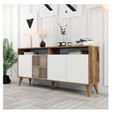 Hanah home komoda milan 160 walnut white | ePonuda.com