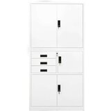  Uredski ormarić bijeli 90 x 40 x 180 cm čelični | shoptok.hr