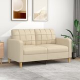vidaXL Dvosjed od tkanine krem 140 cm cijene