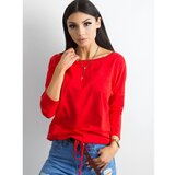 Fashion Hunters Pamučna bluza za žene Crveno Cene