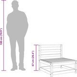  Vrtna sofa voštano smeđa 70 x 70 x 67 cm od masivne borovine | shoptok.hr