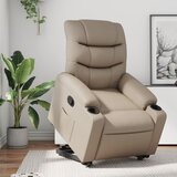 Maison Chic Naslanjač - Relax naslanjač s funkcijo vstajanja kapučino barve umetno usnje, (22061313) | Shoptok.si