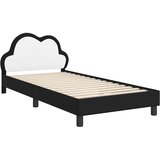  Krevetna konstrukcija s uzglavljem Crna 90 x 200 cm PU | shoptok.hr