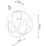  Stropna svetilka TULOS bela, (21347642) | Shoptok.si