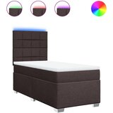  The Living Store Box spring postelja z vzmetnico temno rjav 90x190 cm blago - Box Spring Postelja, (21520155) | Shoptok.si