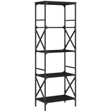  Regal za knjige s 5 razina crni 59x35x171 cm konstruirano drvo | shoptok.hr