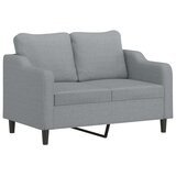 vidaXL sedežna garnitura 4-delna z blazinami svetlo sivo blago, (20923277) | Shoptok.si