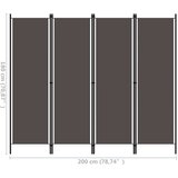 Sobna pregrada s 4 panela antracit 200 x 180 cm | Eponuda.com