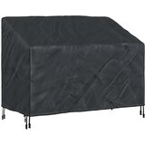 vidaXL Pokrivač za vrtnu klupu Crna 134 x 70 x 65 / 94 cm 420D tkanina | shoptok.hr