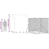 Vanjski kavez za pse s krovom srebrni 4x4x2,5 m pocinčani čelik | shoptok.hr