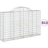  Lučne gabionske košare 13kom 200x30x120/140cm pocinčano željezo | shoptok.hr