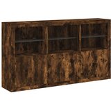  Komoda s LED svjetlima boja dimljenog hrasta 181,5x37x100 cm Smeđa | shoptok.hr