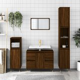 vidaXL Ormarić za umivaonik smeđa boja hrasta 80x33x60 cm drveni Cijene