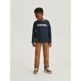 Reserved - Predimenzionirana majica dugih rukava Minecraft - steel blue | shoptok.hr
