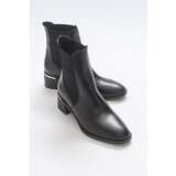LuviShoes Butter Black Skin Genuine Leather Women's Boots Cene