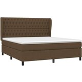  Box spring postelja z vzmetnico temno rjava 180x200 cm blago, (20898891) | Shoptok.si