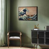  Slika - The Great Wave off Kanagawa (Reproduction) 90x60 U crnom drvenom okviru | shoptok.hr
