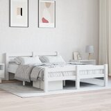  Okvir za krevet od masivne borovine bijeli 120 x 200 cm | Eponuda.com