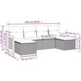  6-dijelni set vrtnih sofa od poliratana s jastucima sivi | shoptok.hr