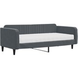 vidaXL Dnevna postelja z vzmetnico temno siva 100x200 cm žamet, (20938731) Cene