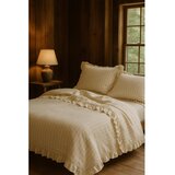 Mila Home Luxury Bež podaljšana posteljnina za zakonsko posteljo iz renforce bombaža 240x220 cm Amalia Striped – Cene